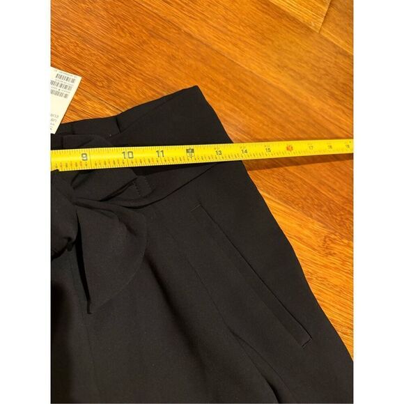 NWT H&M Women’s High Waisted Black Dress Shorts with Undetachable Sash Tie Sz 4 - Picture 7 of 10